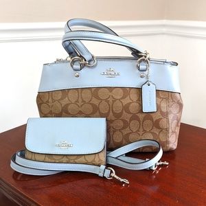 Coach Brooke Carryall Satchel Crossbody with matching Wallet